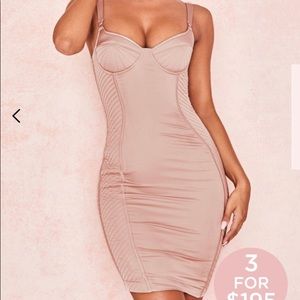 Blush Satin Corset Dress